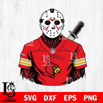 Louisville Cardinals Jason Voorhees Horror 4 Svg Eps Dxf Png File, NCAA svg, Digital Download, Instant Download