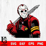 Louisville Cardinals Jason Voorhees Horror 7 Svg Eps Dxf Png File, NCAA svg, Digital Download, Instant Download
