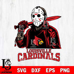 Louisville Cardinals Jason Voorhees Horror Halloween Svg Eps Dxf Png File, NCAA svg, Digital Download, Instant Download