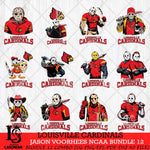 Louisville Cardinals Jason Voorhees NCAA Bundle 12 SVG Svg Eps Dxf Png File, Digital Download