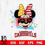 Louisville Cardinals Minnie Mouse Love Sport SVG DXF EPS PNG FILE, NCAA File Cut,Digital Download,Instant Download