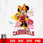 Louisville Cardinals Minnie Mouse Sport SVG DXF EPS PNG FILE, NCAA File Cut,Digital Download,Instant Download