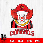 Louisville Cardinals Pennywise Horror Sport 10 Svg Eps Dxf Png File, Digital Download
