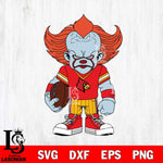 Louisville Cardinals Pennywise Horror Sport 11 Svg Eps Dxf Png File, Digital Download