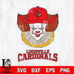 Louisville Cardinals Pennywise Horror Sport 12 Svg Eps Dxf Png File, Digital Download