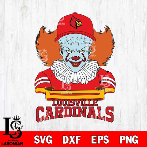 Louisville Cardinals Pennywise Horror Sport 2 Svg Eps Dxf Png File, Digital Download
