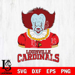 Louisville Cardinals Pennywise Horror Sport 5 Svg Eps Dxf Png File, Digital Download