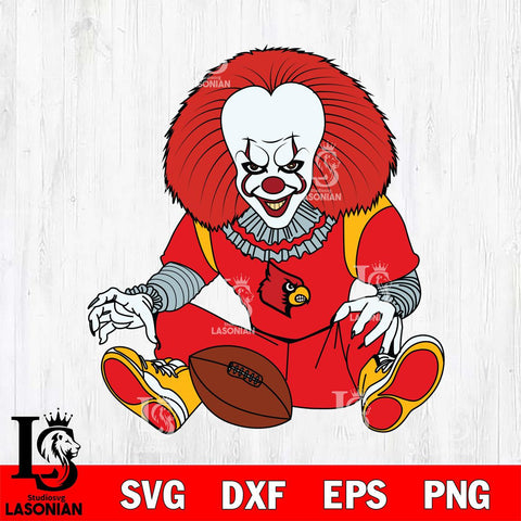 Louisville Cardinals Pennywise Horror Sport 6 Svg Eps Dxf Png File, Digital Download