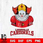 Louisville Cardinals Pennywise Horror Sport 7 Svg Eps Dxf Png File, Digital Download