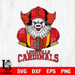 Louisville Cardinals Pennywise Horror Sport 9 Svg Eps Dxf Png File, Digital Download