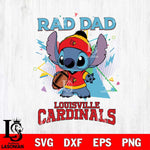 Louisville Cardinals Stitch Rad Dad SVG DXF EPS PNG FILE, NCAA File Cut,Digital Download,Instant Download