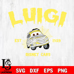Luigi est 1959 Disney Cars SVG DXF EPS PNG FILE,Halloween File Cut,Disney Digital Download,Instant Download, Silhouette