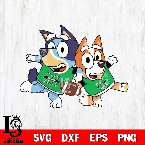Marshall Thundering Herd Bluey Svg Eps Dxf Png File, Digital Download, Instant Download