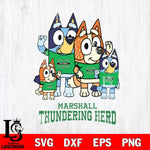 Marshall Thundering Herd Bluey & Bingo 7 Svg Eps Dxf Png File, NCAA svg, Digital Download, Instant Download