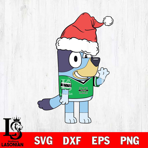 Marshall Thundering Herd Bluey Christmas Svg Eps Dxf Png File, Digital Download, Instant Download