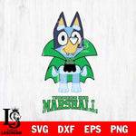 Marshall Thundering Herd Bluey Dracula Halloween Svg Eps Dxf Png File, Digital Download, Instant Download