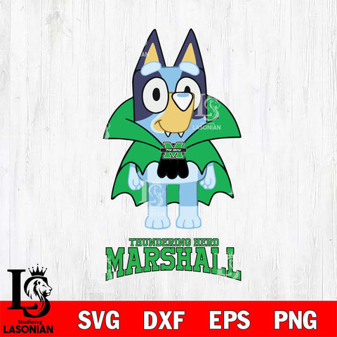 Marshall Thundering Herd Bluey Dracula Halloween Svg Eps Dxf Png File, Digital Download, Instant Download