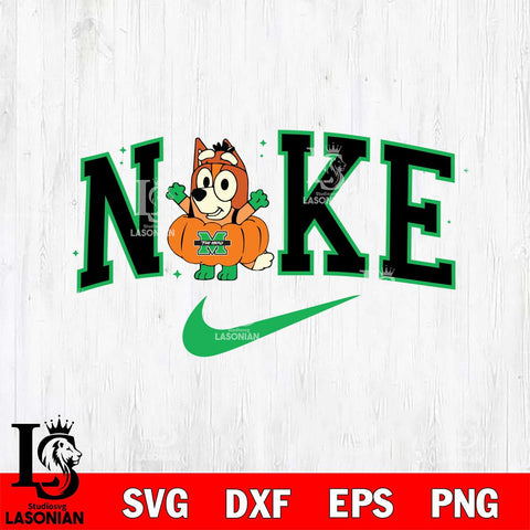 Marshall Thundering Herd Bluey Halloween Nike NCAA Svg Eps Dxf Png File, Digital Download, Instant Download