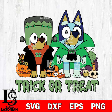 Marshall Thundering Herd Bluey Halloween Trick or Treat Svg Eps Dxf Png File, Digital Download, Instant Download