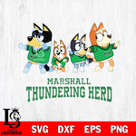 Marshall Thundering Herd Bluey Mode Dance Squats Svg Eps Dxf Png File, Digital Download, Instant Download