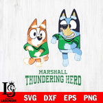 Marshall Thundering Herd Bluey with Chilli Dance Svg Eps Dxf Png File, Digital Download, Instant Download