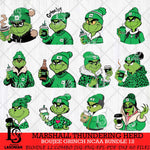 Marshall Thundering Herd Boujee Grinch NCAA Bundle 12 SVG Eps Dxf Png File, Digital Download, Instant Download