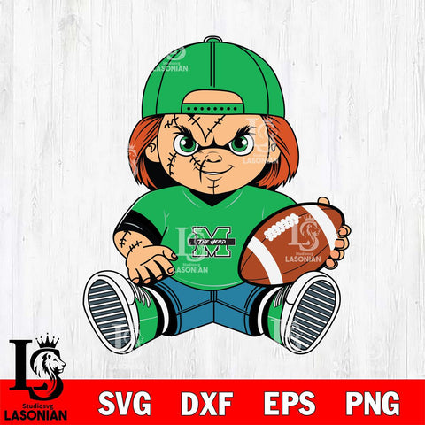 Marshall Thundering Herd Chucky Horror 3 Svg Eps Dxf Png File, NCAA svg, Digital Download, Instant Download