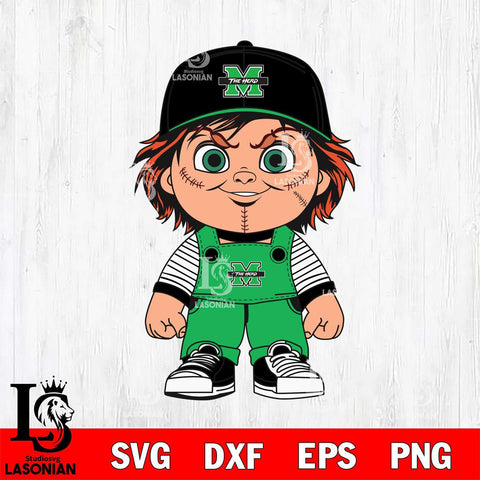 Marshall Thundering Herd Chucky Horror Svg Eps Dxf Png File, NCAA svg, Digital Download, Instant Download