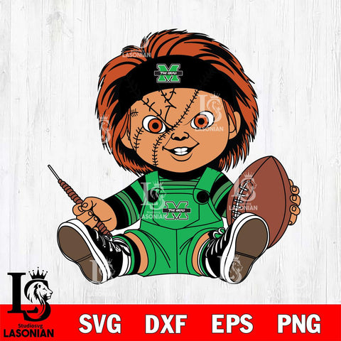 Marshall Thundering Herd Chucky Horror 9 Svg Eps Dxf Png File, NCAA svg, Digital Download, Instant Download