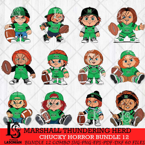 Marshall Thundering Herd Chucky Horror Bundle 12 SVG Eps Dxf Png File, Bundle NCAA svg, Digital Download, Instant Download