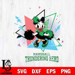 Marshall Thundering Herd Cute Daisy Duck Cheerleader SVG DXF EPS PNG FILE, NCAA File Cut,Digital Download,Instant Download