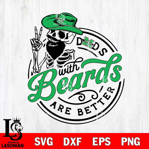 Marshall Thundering Herd Dad With Beard Are Better Svg Eps Dxf Png File, Digital Download, Instant Download