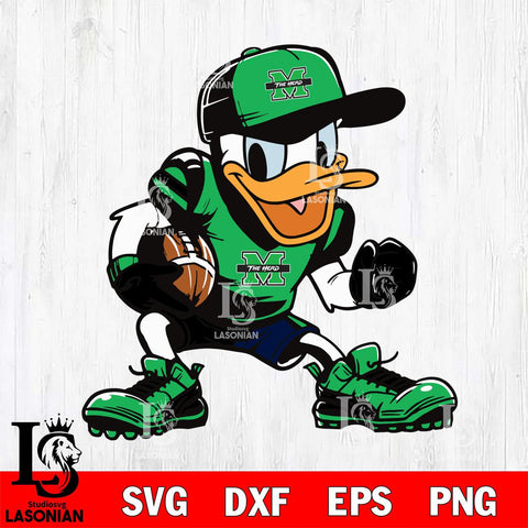 Marshall Thundering Herd Donal Duck Svg Eps Dxf Png File, NCAA svg, Digital Download, Instant Download