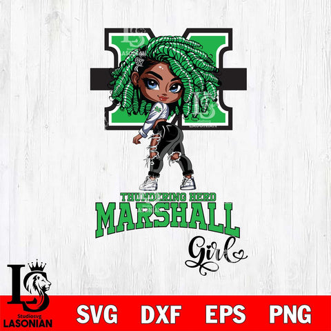 Marshall Thundering Herd Fan Girl Svg Eps Dxf Png File, Digital Download, Instant Download