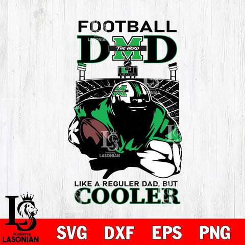 Marshall Thundering Herd Football Dad Cooler Svg Eps Dxf Png File, Digital Download, Instant Download
