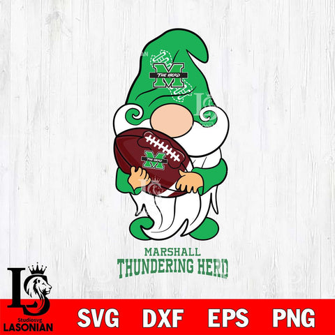 Marshall Thundering Herd Gnomes Christmas football Svg Eps Dxf Png File, Digital Download, Instant Download