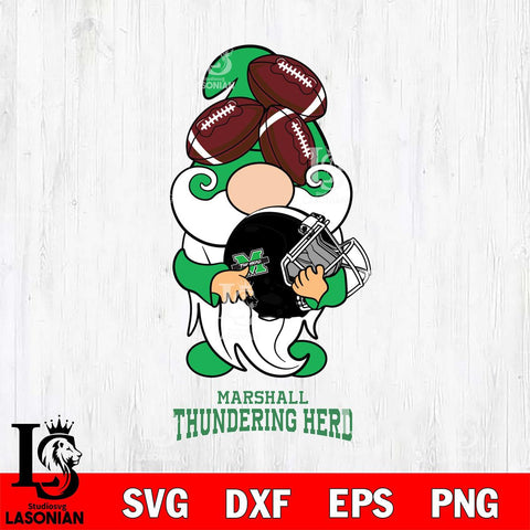 Marshall Thundering Herd Gnomes Helmet Svg Eps Dxf Png File, Digital Download, Instant Download