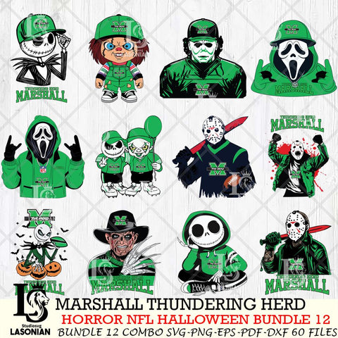 Marshall Thundering Herd Halloween Bundle 12 SVG Svg Eps Dxf Png File, NCAA bundle svg, Digital Download, Instant Download