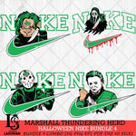 Marshall Thundering Herd Halloween Nike NCAA Bundle 4 Svg Eps Dxf Png File, Digital Download, Instant Download
