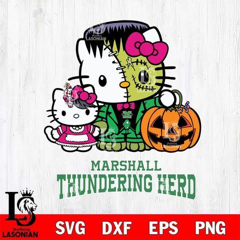 Marshall Thundering Herd Hello Kitty Horror 10 Svg Eps Dxf Png File, Digital Download