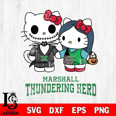Marshall Thundering Herd Hello Kitty Horror 11 Svg Eps Dxf Png File, Digital Download
