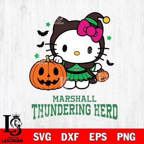 Marshall Thundering Herd Hello Kitty Horror 1 Svg Eps Dxf Png File, Digital Download