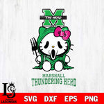Marshall Thundering Herd Hello Kitty Horror 4 Svg Eps Dxf Png File, Digital Download