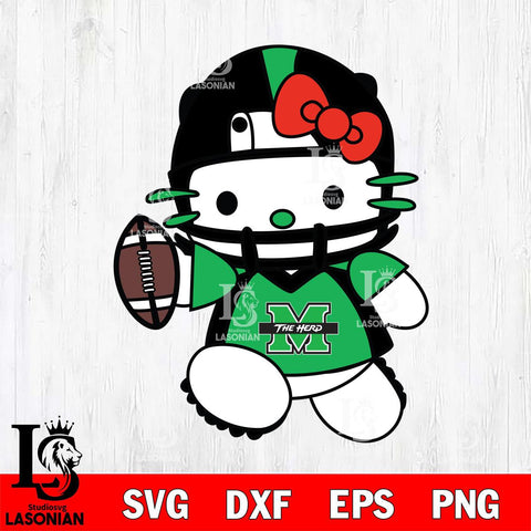 Marshall Thundering Herd Hello Kitty sport 11 Svg Eps Dxf Png File, NCAA svg, Digital Download, Instant Download