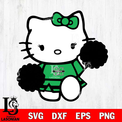 Marshall Thundering Herd Hello Kitty sport 4 Svg Eps Dxf Png File, NCAA svg, Digital Download, Instant Download