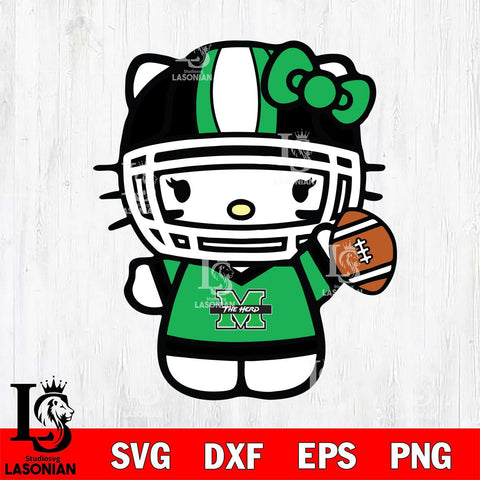 Marshall Thundering Herd Hello Kitty sport 9 Svg Eps Dxf Png File, NCAA svg, Digital Download, Instant Download