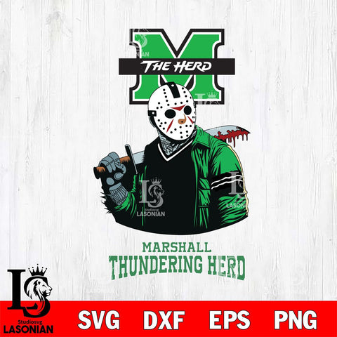 Marshall Thundering Herd Jason Voorhees 10 Svg Eps Dxf Png File, Digital Download