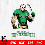 Marshall Thundering Herd Jason Voorhees Svg Eps Dxf Png File, Digital Download