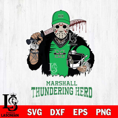 Marshall Thundering Herd Jason Voorhees 2 Svg Eps Dxf Png File, Digital Download