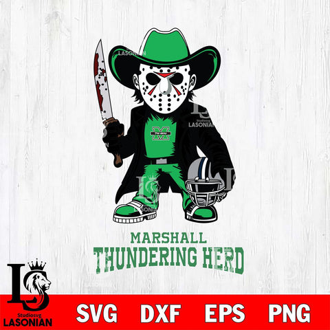 Marshall Thundering Herd Jason Voorhees 3 Svg Eps Dxf Png File, Digital Download